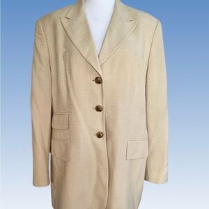 Escada Beige Blazer with Button Detail